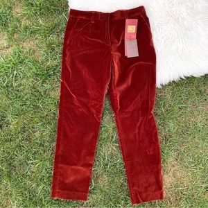 ETRO med brown Velvet Slim straight Fit pleat Tuxedo Dress Pants 46 NWT